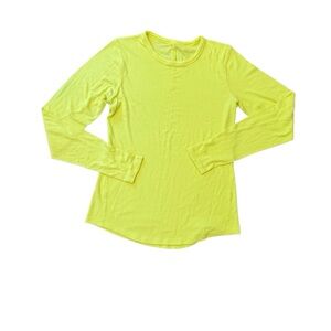 Lululemon Top Yellow Swift Stride Long Sleeve Active Stretch Size 8